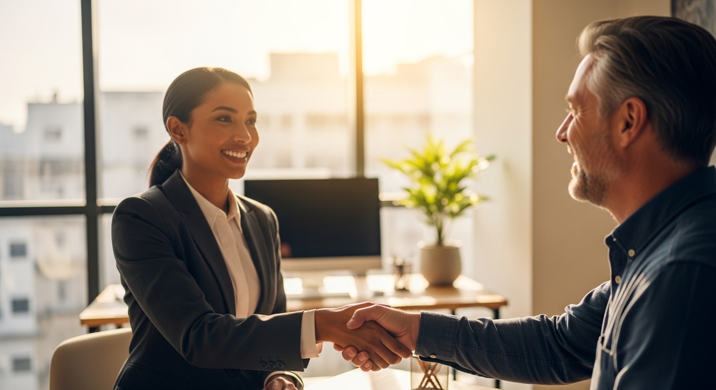 Cornerstone Insurance agent helping a client with their insurance needs